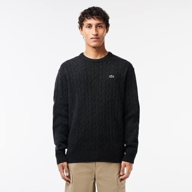 Crew neck with cable detail Product Image