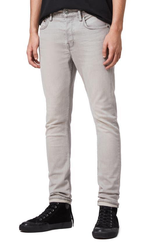 Raveline Cigarette Skinny Fit Jeans In Grey Product Image