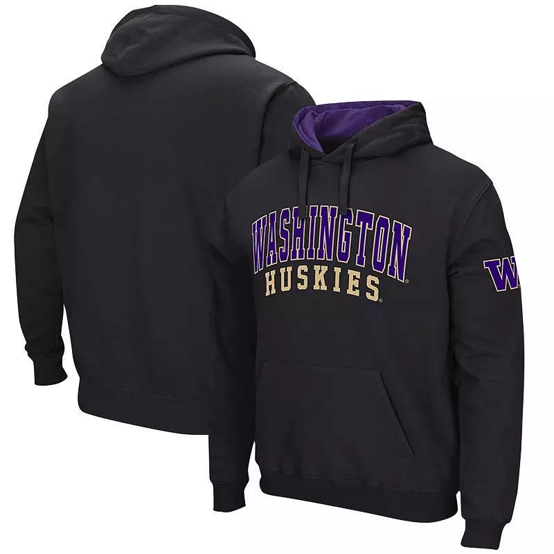 Mens Colosseum Black Washington Huskies Double Arch Pullover Hoodie Product Image