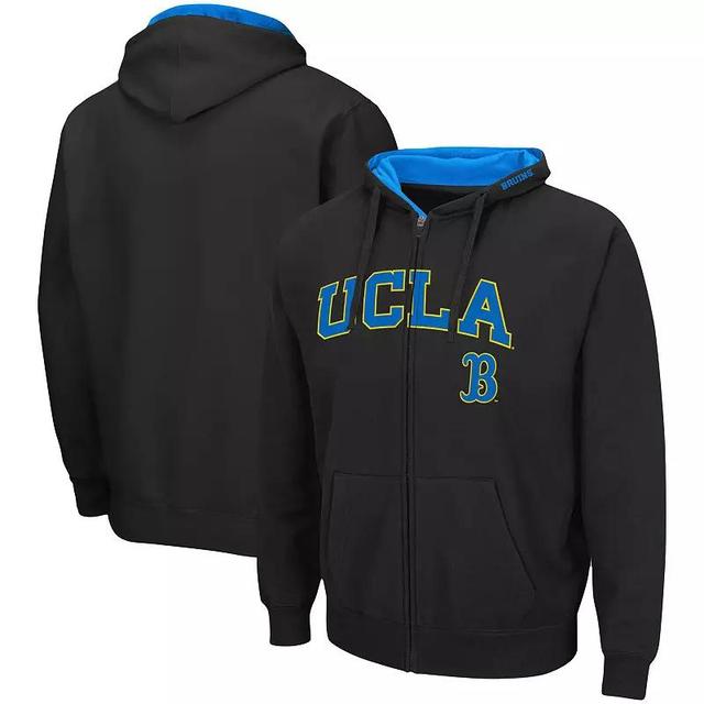 Mens Colosseum Black UCLA Bruins Arch & Logo 3.0 Full-Zip Hoodie Product Image