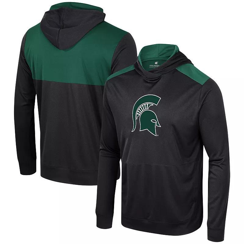 Mens Colosseum Michigan State Spartans Warm Up Long Sleeve Hoodie T-Shirt Product Image