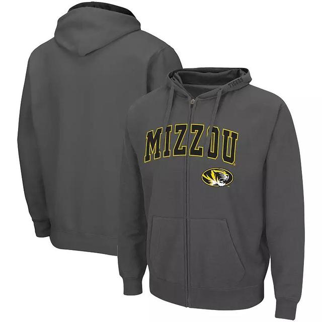 Mens Colosseum Charcoal Purdue Boilermakers Arch & Logo 3.0 Full-Zip Hoodie Product Image