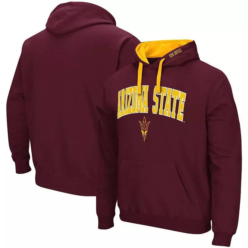 Mens Colosseum Maroon Arizona State Sun Devils Big & Tall Arch & Logo 2.0 Pullover Hoodie Product Image