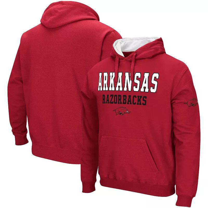 Mens Colosseum Cardinal Arkansas Razorbacks Sunrise Pullover Hoodie Product Image