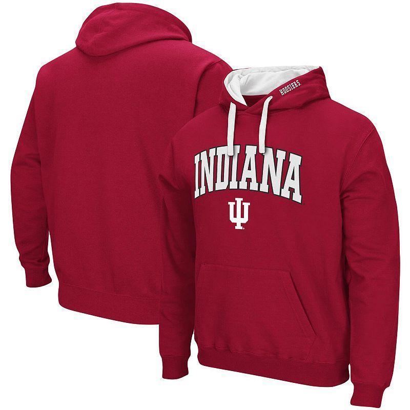 Mens Colosseum Crimson Indiana Hoosiers Big & Tall Arch & Logo 2.0 Pullover Hoodie Red Product Image