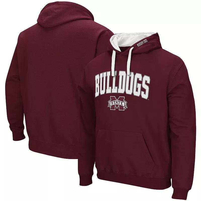 Mens Colosseum Crimson Alabama Crimson Tide Big & Tall Arch & Logo 2.0 Pullover Hoodie Product Image