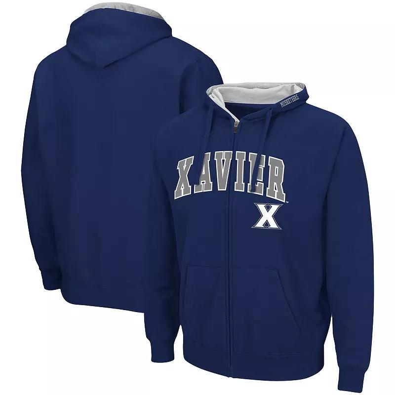 Mens Colosseum Navy Xavier Musketeers Arch & Logo 3.0 Full-Zip Hoodie Xav Blue Product Image