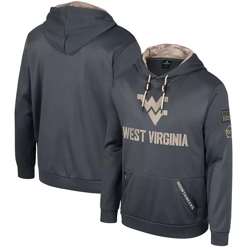 Mens Colosseum Charcoal Virginia Tech Hokies OHT Military Appreciation Pullover Hoodie Product Image