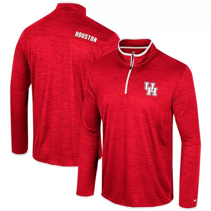 Mens Colosseum Red Houston Cougars Wright Quarter-Zip Windshirt Product Image