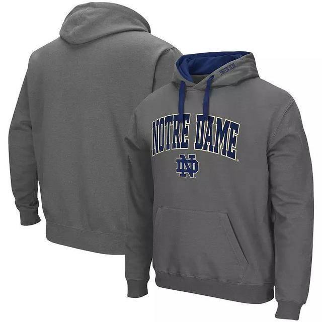 Mens Colosseum Charcoal Notre Dame Fighting Irish Big & Tall Arch & Logo 2.0 Pullover Hoodie Product Image