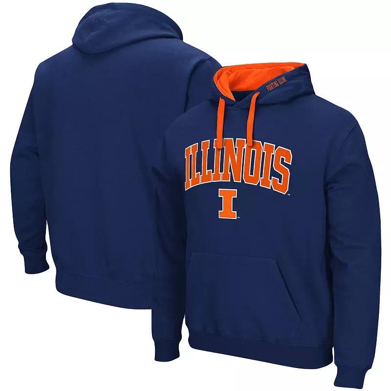 Mens Colosseum Navy Auburn Tigers Big and Tall Arch & Logo 2.0 Pullover Hoodie Product Image