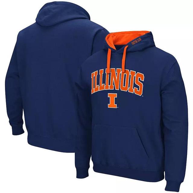 Mens Colosseum Navy Auburn Tigers Big and Tall Arch & Logo 2.0 Pullover Hoodie Product Image