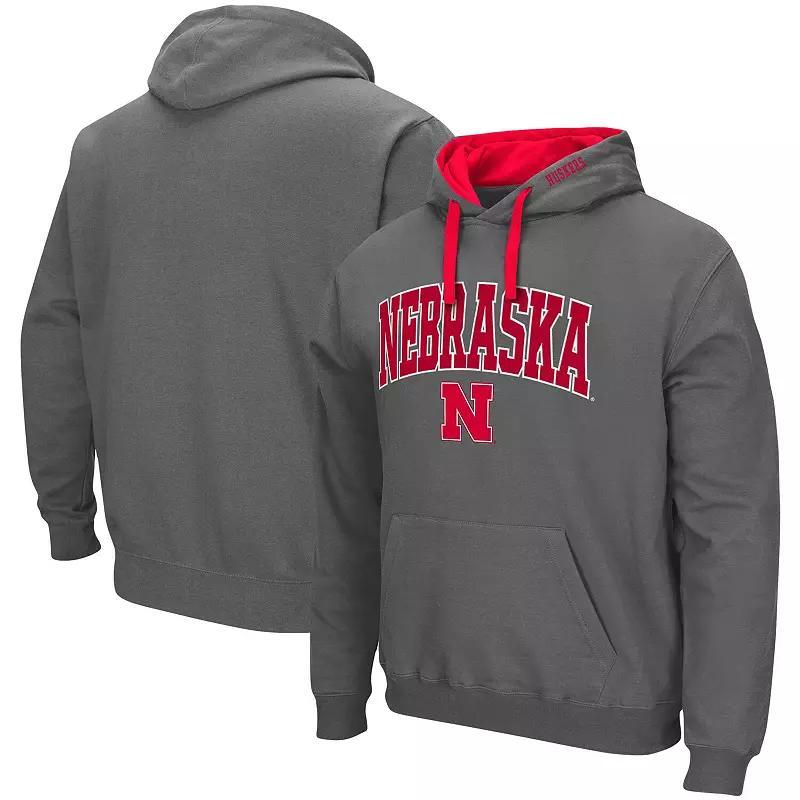 Mens Colosseum Charcoal Alabama Crimson Tide Big & Tall Arch & Logo 2.0 Pullover Hoodie Product Image