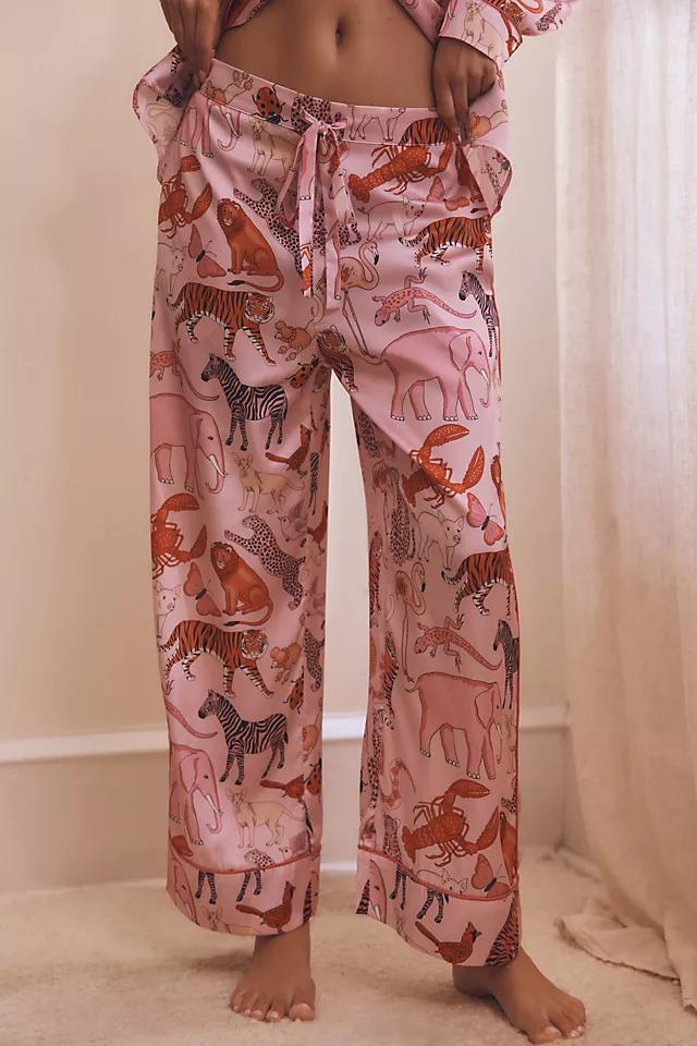 Karen Mabon Long-Sleeve Pink Animals Pajama Set Product Image