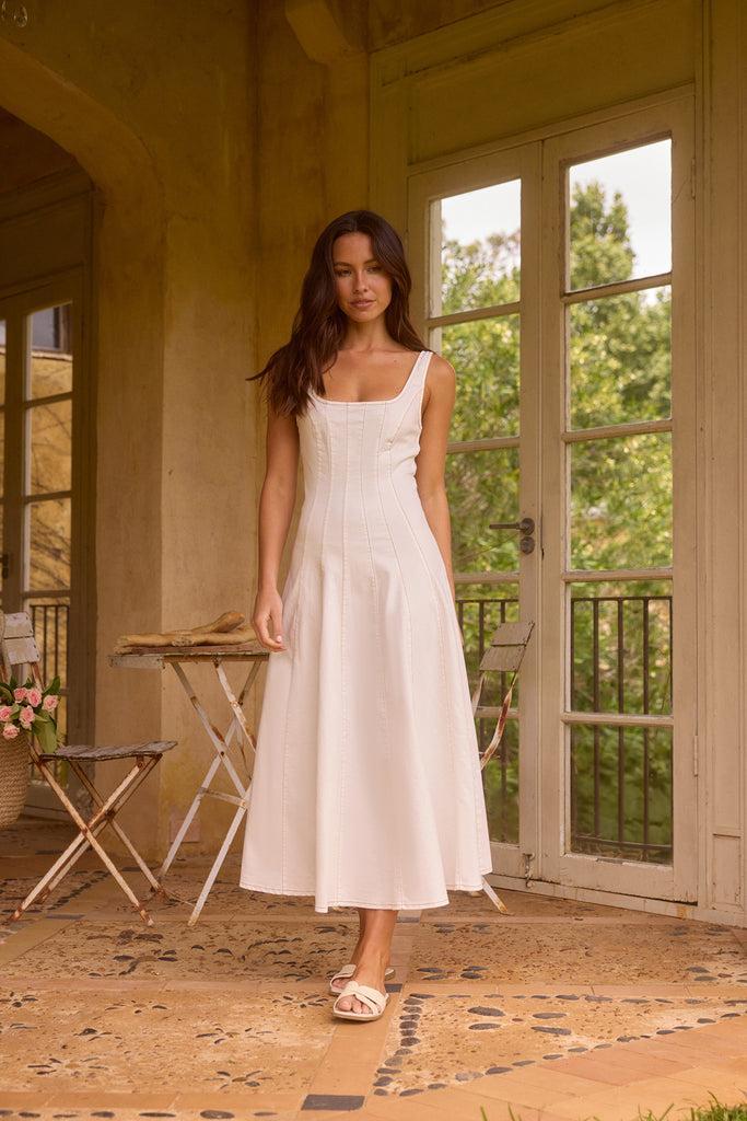 Meadow Breeze Maxi Dress White Product Image