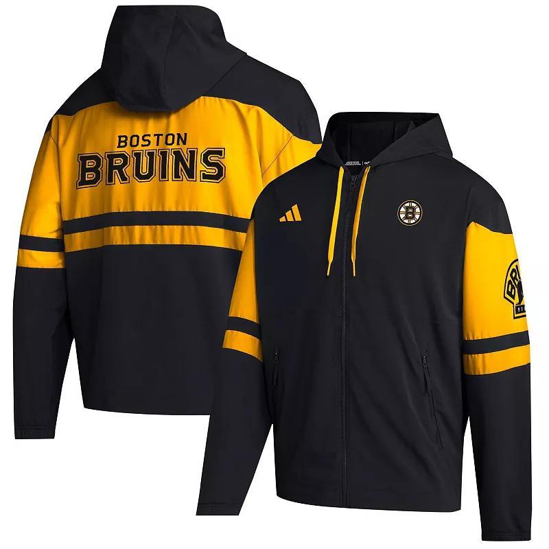 Mens adidas  Black Boston Bruins Full-Zip Hoodie Product Image