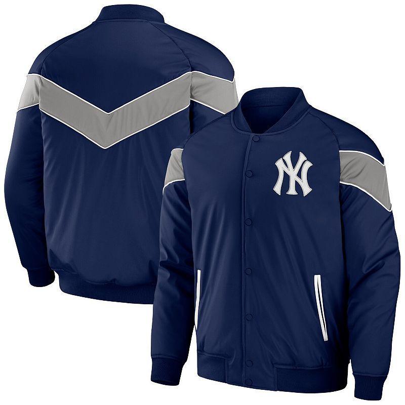 Mens Darius Rucker Collection by Fanatics New York Yankees Baseball Raglan Full-Snap Jacket Blue Product Image