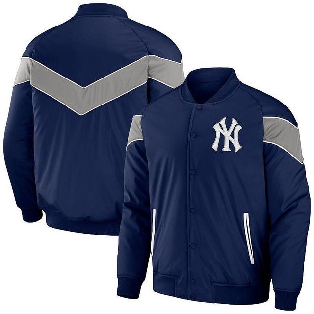 Mens Darius Rucker Collection by Fanatics Navy New York Yankees Baseball Raglan Full-Snap Jacket Product Image