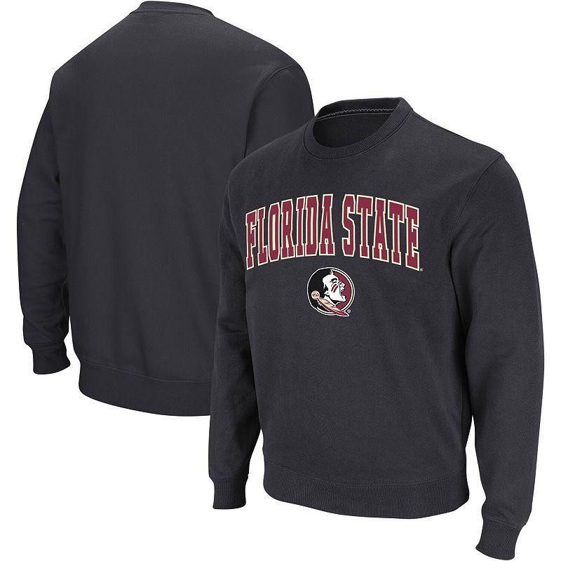 Colosseum Mens Florida State Seminoles Arch & Logo Tackle Twill Pullover Sweatshirt Product Image