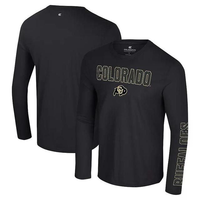 Mens Colosseum Colorado Buffaloes Color Pop Active Blend 2-Hit Long Sleeve T-Shirt Product Image