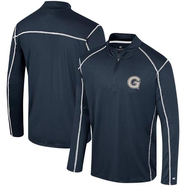 Mens Colosseum Navy Georgetown Hoyas Cameron Quarter-Zip Windshirt Grg Blue Product Image