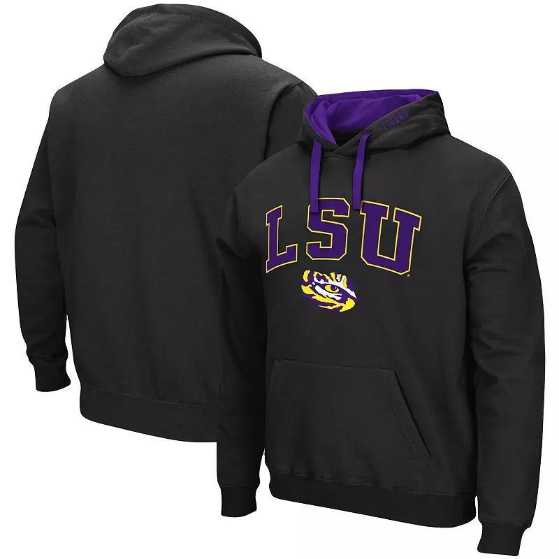 Mens Colosseum LSU Tigers Big & Tall Arch & Logo 2.0 Pullover Hoodie Product Image