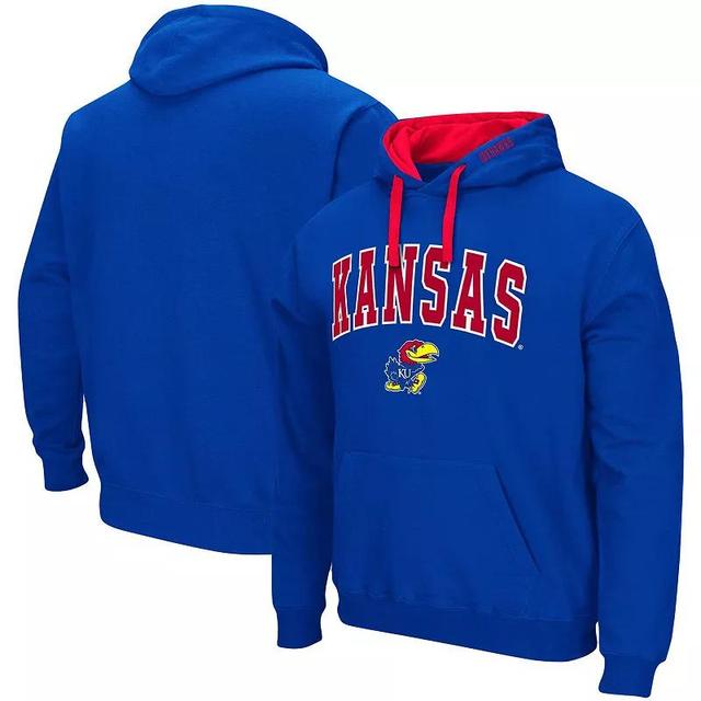 Mens Royal Kansas Jayhawks Big and Tall Arch and Logo 2.0 Pullover Hoodie Product Image