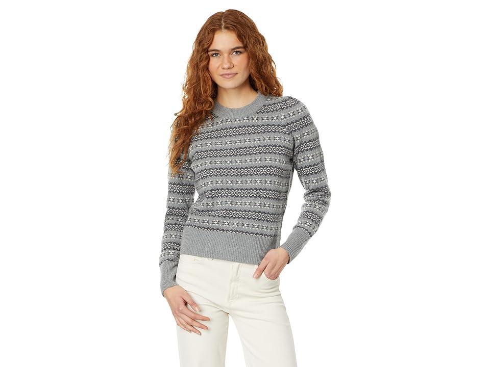 Faherty Highland Fair Isle Puff Sleeve Sweater (Grey Multi) Women's Sweater Product Image