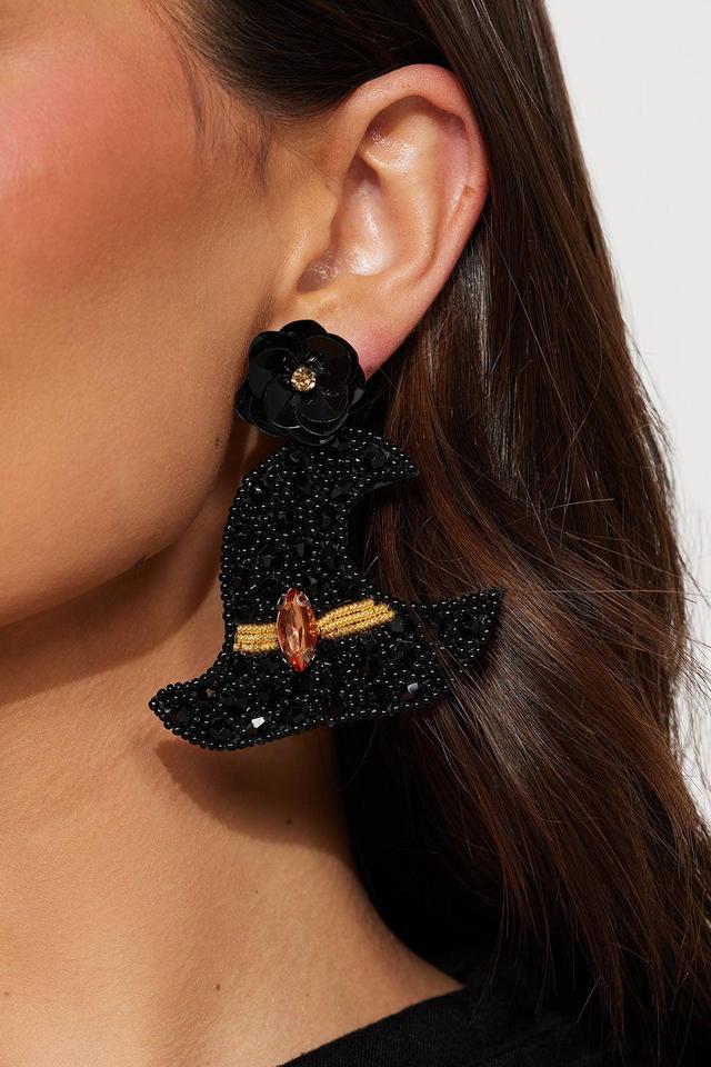 Not Your Basic Witch Earrings - Black Product Image