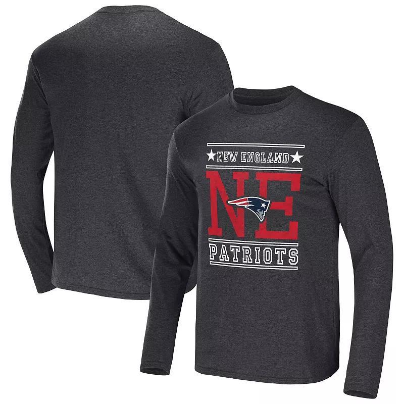 Mens NFL x Darius Rucker Collection by Fanatics Heathered Charcoal New England Patriots Long Sleeve T-Shirt Product Image