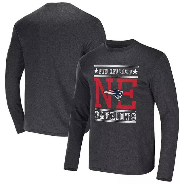 Mens NFL x Darius Rucker Collection by Fanatics Heathered Charcoal New England Patriots Long Sleeve T-Shirt Grey Product Image