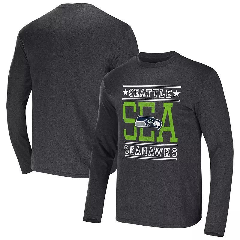 Mens NFL x Darius Rucker Collection by Fanatics Heathered Charcoal Las Vegas Raiders Long Sleeve T-Shirt Product Image