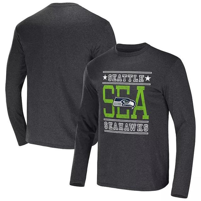 Mens Nfl x Darius Rucker Collection by Fanatics Heathered Charcoal Seattle Seahawks Long Sleeve T-shirt Product Image