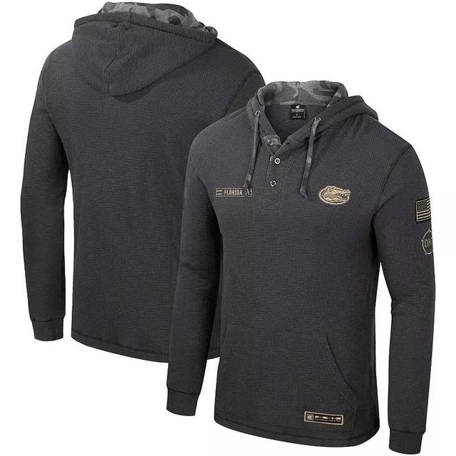 Mens Colosseum Charcoal Florida Gators OHT Military Appreciation Henley Pullover Hoodie Product Image