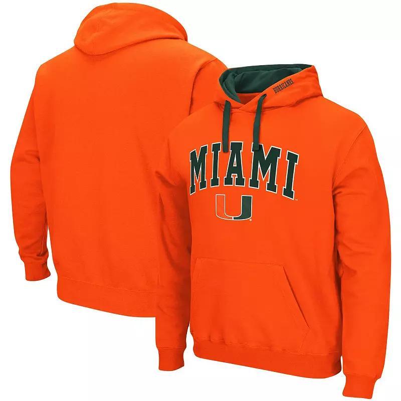 Mens Colosseum Miami Hurricanes Big & Tall Arch & Logo 2.0 Pullover Hoodie Product Image