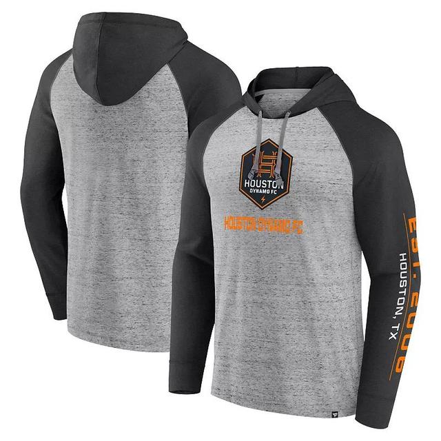 Mens Fanatics Branded Steel Houston Dynamo FC Deflection Raglan Pullover Hoodie Product Image