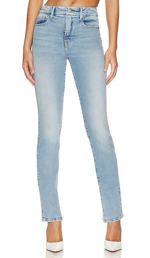 Womens Good Classic Slim Straight Jeans | Indigo, Size 4 | Good American by Khlo Kardashian Product Image