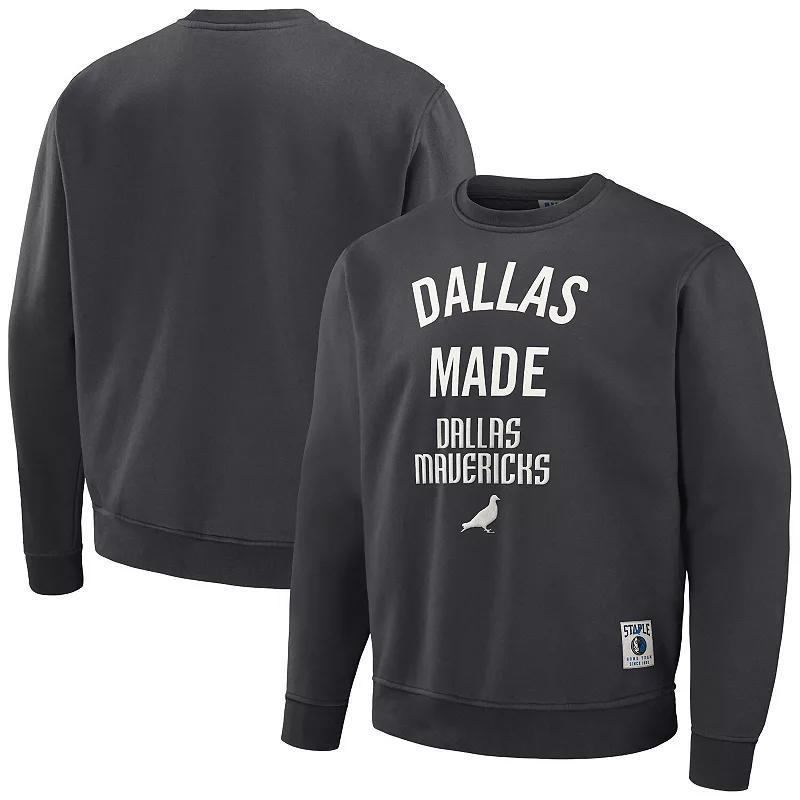 Mens NBA x Staple Anthracite Dallas Mavericks Plush Pullover Sweatshirt Product Image