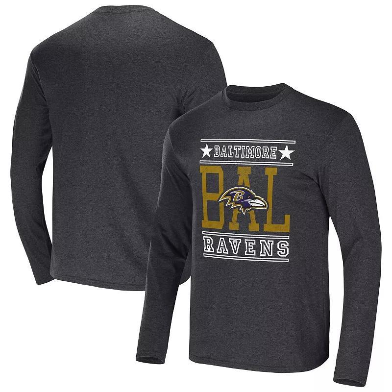 Mens NFL x Darius Rucker Collection by Fanatics Heathered Charcoal Atlanta Falcons Long Sleeve T-Shirt Product Image