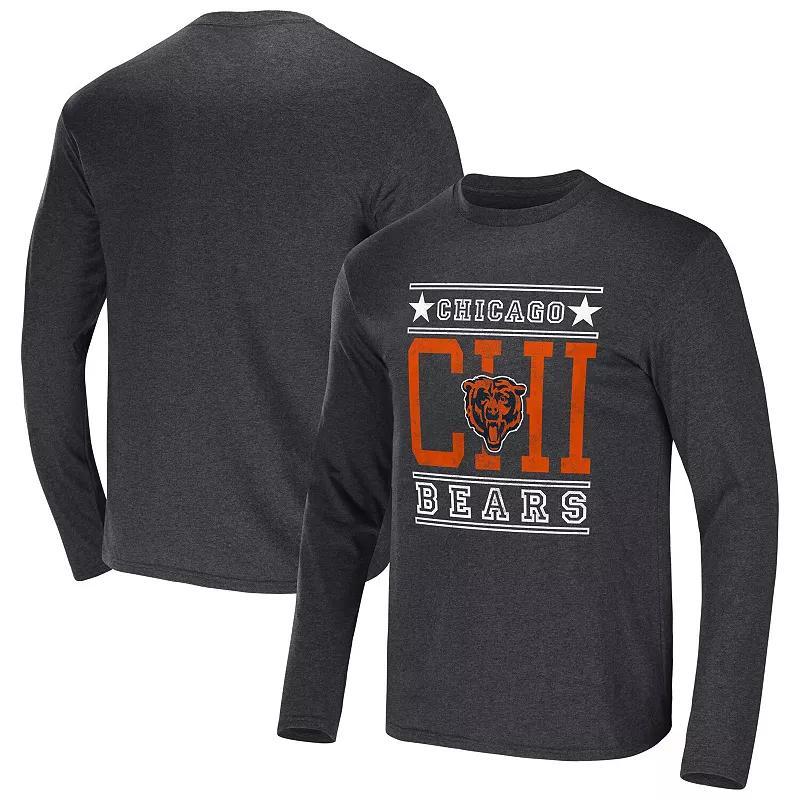 Mens NFL x Darius Rucker Collection by Fanatics Heathered Charcoal Las Vegas Raiders Long Sleeve T-Shirt Product Image