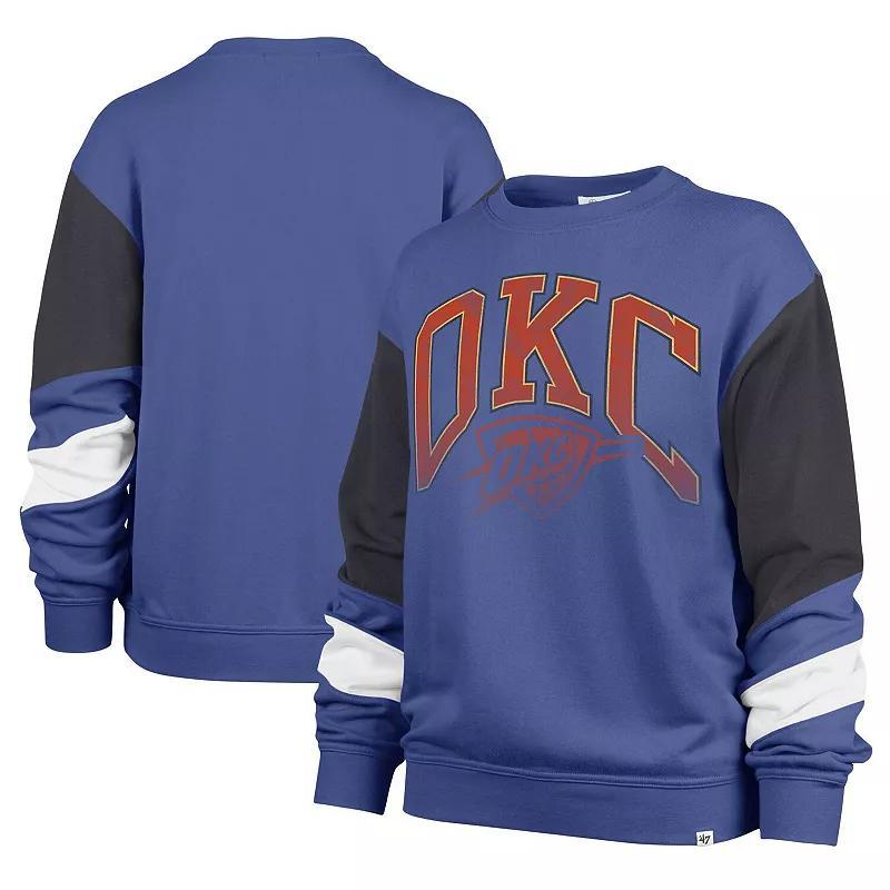 Womens 47 Brand Blue Oklahoma City Thunder 2023/24 City Edition Nova Crew Sweatshirt Product Image