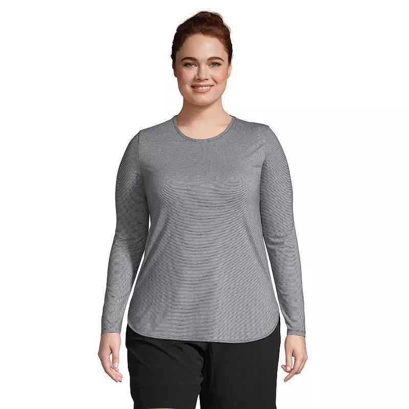 Plus Size Lands End Moisture-Wicking UPF 50 Tunic Tee, Womens Product Image