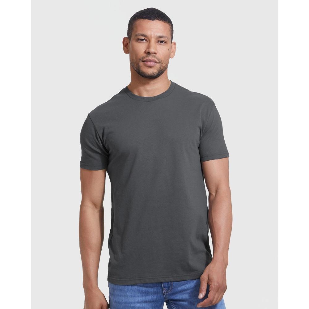 Men's Short Sleeve Crew Neck T-Shirt Charcoal Heather Gray M - True Classic Product Image