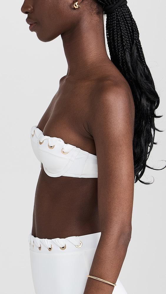 Zimmermann Halliday Eyelet Balconette Bra Bikini Top | Shopbop Product Image