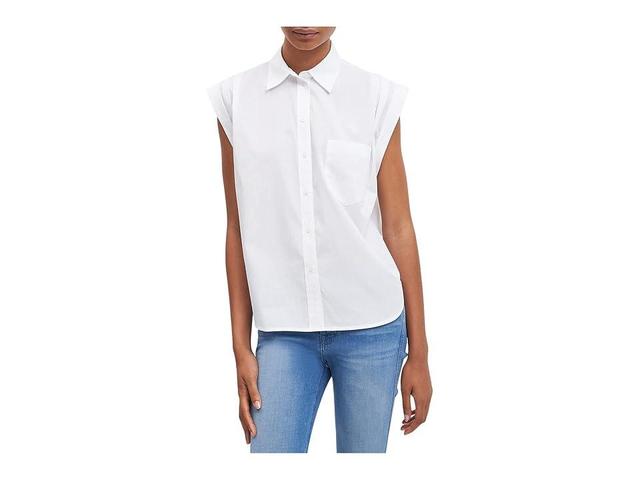 7 For All Mankind Sleeveless Button-Up Shirt Women's Clothing Product Image