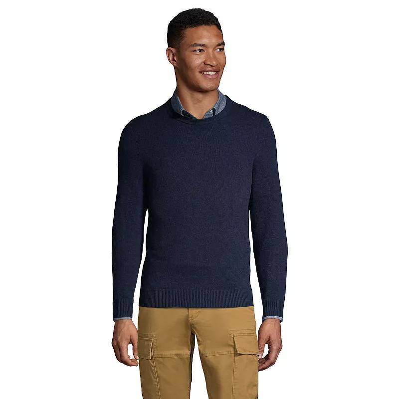 Big & Tall Lands Fine Gauge Cashmere V-neck Sweater, Mens Radiant Blue Product Image