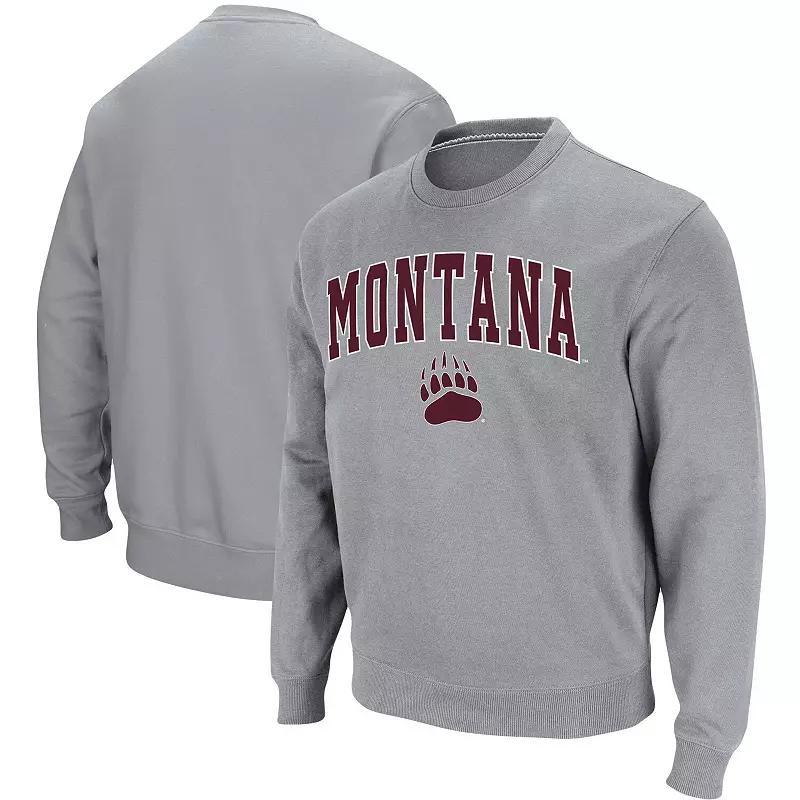 Colosseum Mens Montana Grizzlies Arch and Logo Crew Neck Sweatshirt Product Image