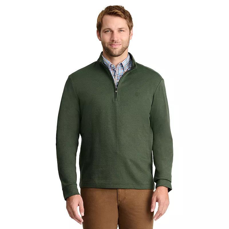 Mens IZOD Luxury Sport Quarter-Zip Top Deep Green Product Image