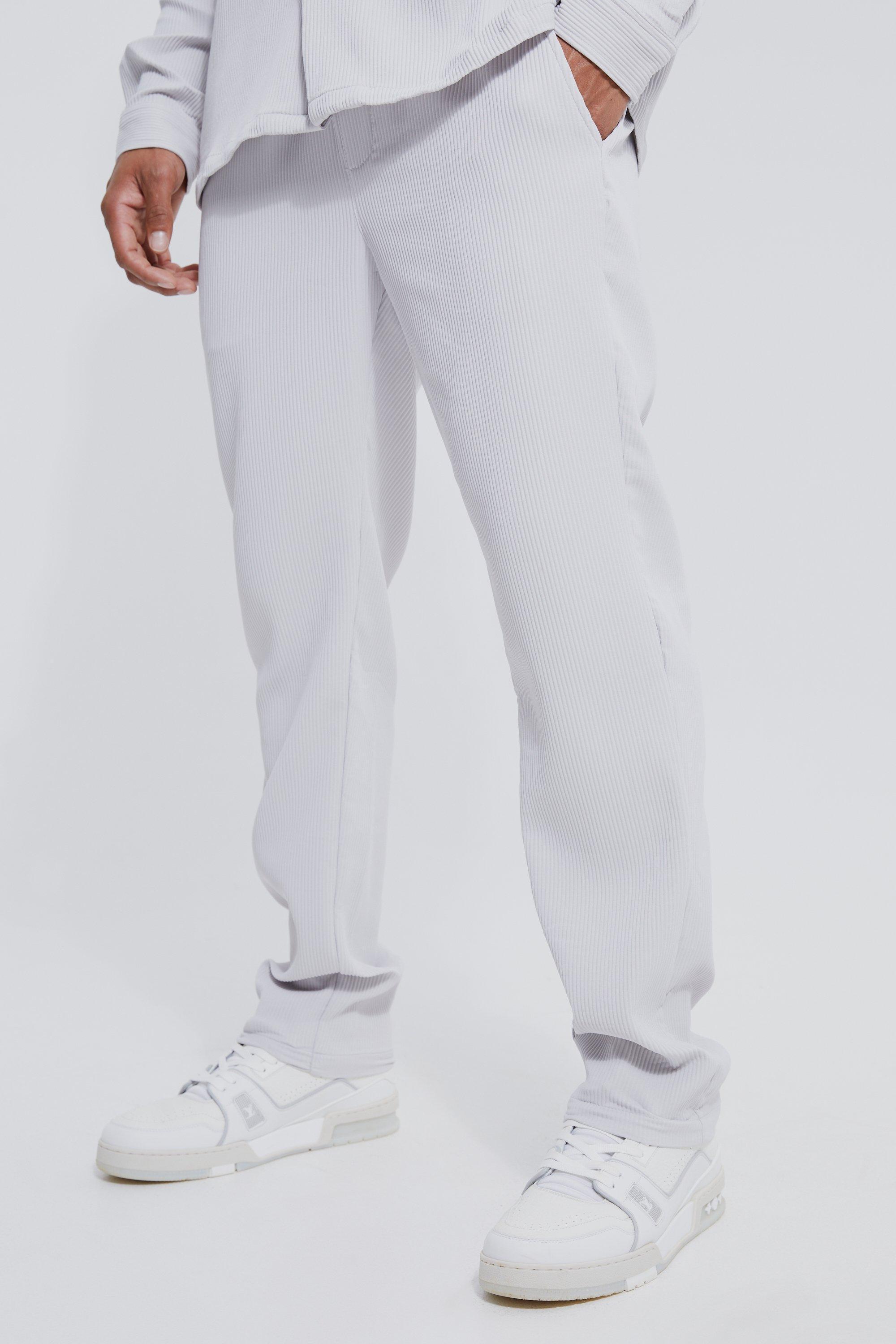 Slim Pleated Pants | boohooMAN USA Product Image