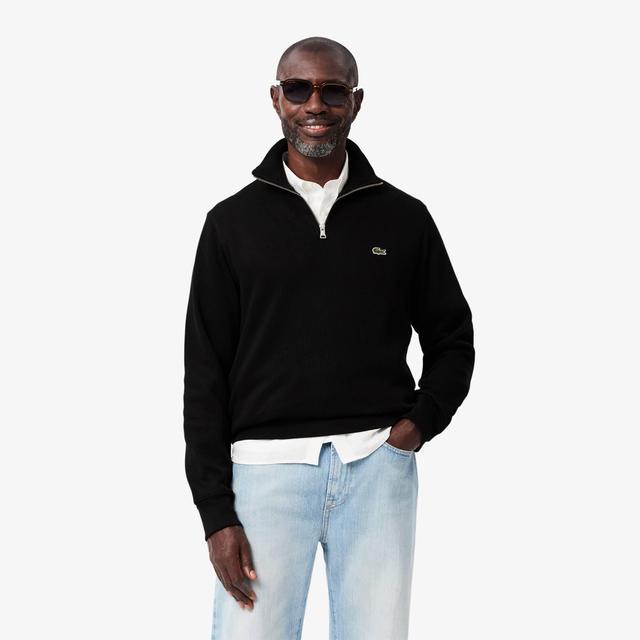 Zip-Up High Neck Interlock Sweatshirt Product Image